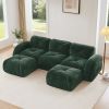 U-shaped Boneless Sofa,Tufted Design,32D High Density Sponge,Bottom Anti-Slip Design,No Assembly Required Bottom,Free Combination