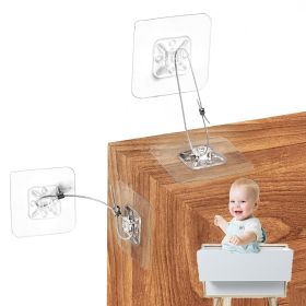 No Drill Metal Furniture Anchors (10 Packs) for Baby Proofing, 14" Adhesive Anti-Tip Furniture Wall Safety Straps for Child