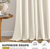Birch Blackout Curtains for Bedroom Living Room 63 Inches Long 2 Panels
