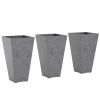 Set of 3 Plastic Flower Pots