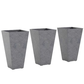 Set of 3 Plastic Flower Pots