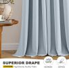 Light Blue Blackout Curtains for Bedroom Living Room 63 Inches Long 2 Panels