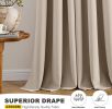 Taupe Blackout Curtains for Bedroom Living Room 63 Inches Long 2 Panels