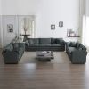 3 Piece Sofa Set Oversized Sofa Comfy Sofa Couch, 2 Pieces of 2 Seater and 1 Piece of 3 Seater Sofa for Living Room, Deep Seat Sofa Gray Chenille