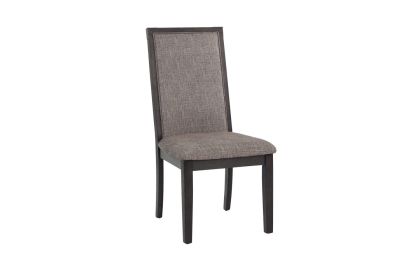 Modern Grey Dining Chairs Kitchen Set of 2pc Side Chairs Upholstered Fabric Foam Cushion Dining Room