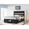 Urbana Black Full Storage Panel Bed