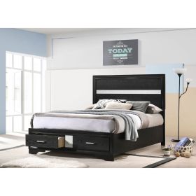 Urbana Black Full Storage Panel Bed