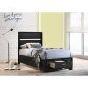 Urbana Black Twin Storage Panel Bed