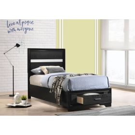 Urbana Black Twin Storage Panel Bed