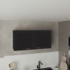 Zurich Wall Cabinet, Double Door, Wide, One Shelf, Kitchen, Storage Cabinet, Black
