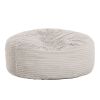 Modern 5-Foot Round Memory Foam Bean Bag Soft Corduroy Fabric Bean Bag Chair, Taupe