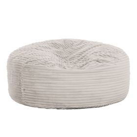 Modern 5-Foot Round Memory Foam Bean Bag Soft Corduroy Fabric Bean Bag Chair, Taupe