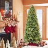 7.5FT Christmas Tree with 1599 Tips and 450 Warm White LED Lights Ã¢â‚¬â€œ PVC+PE Mixed Branches, Hinged Structure for Easy Setup