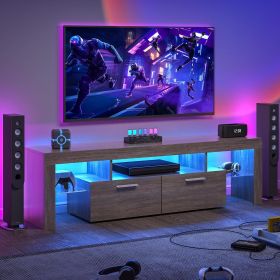 DFW Modern LED TV Stand with Large Storage Drawer for 40 50 55 60 65 70 75 Inch TVs