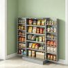 Freestanding Kitchen Pantry Cabinet, Kitchen Cabinet with 12 Door Shelves