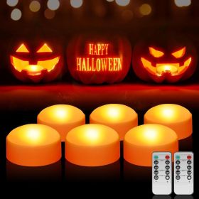 LED Flameless Jack-O-Lanterns, Blinking Battery Operated Lights with Remote Control and Timer