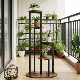 Plant Stand, Multiple Potted Plants Holder Corner Flower Shelf