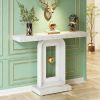 Console Table, Modern Sofa Entryway Table with Gold Decor