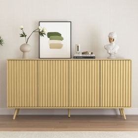 Sideboard Buffet Cabinet with Storage, Long Sideboard Storage Cabinet with 4 Doors