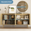 Sideboard Buffet Cabinet with Storage, Long Sideboard Storage Cabinet with 4 Doors