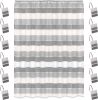 12pc Modern Line Shower Curtain Set - Gray Luxury Contemporary Shower Curtains with Unique Design & 12 Hooks