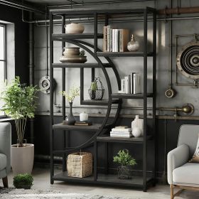 Freestanding Bookshelf, B Etagere Bookcase with 9 Open Shelves