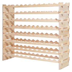 96 Bottle Stackable Modular Wine Rack, 8-Tier Wine Bottle Holder,Solid Wood Floor Freestanding Wine Storage Rack For Pinot Noir bottles,For Kitchen
