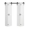 Bifold Barn Door, 72" x 84", MDF Bi-Fold Sliding Closet Doors, Hardware Kit Included, H-Frame Space-Saving Design, Pre-Assembled Panels for Bedroom