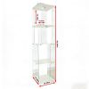 Rotatable four-layer tempered glass display cabinet,liquor cabinet,file cabinet,storage cabinet,with remote control paipai lamp,adjustable feet