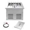 Single Grilling Side Burner, 17,000BTU Liquid Propane Side Burner for Outdoor Kitchen, Convertible to Natural Gas