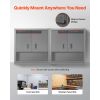 Metal Wall Cabinet, 30W x 12.01D x 30H Inch, Steel Floating Hanging Storage Cabinet with Locking Doors and Adjustable Shelf for Garage, Basement