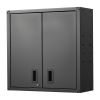 Metal Wall Cabinet, 30W x 12.2D x 30H Inch, Steel Floating Hanging Storage Cabinet with Locking Doors and Adjustable Shelf for Garage, Basement