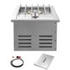Single Grilling Side Burner, 15,000BTU Liquid Propane Side Burner for Outdoor Kitchen, Convertible to Natural Gas