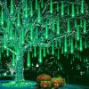 alloween Outdoor Meteor Shower Lights Ã¢â‚¬â€œ 192 LED Falling Rain Icicle Lights