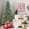 5FT Christmas Tree with 1131 Tips, Red Berries & Pine Cones ��� Snow-Dusted PE+PVC Branches, Hinged Design for Easy Setup, Sturdy Metal Stand ��� Full