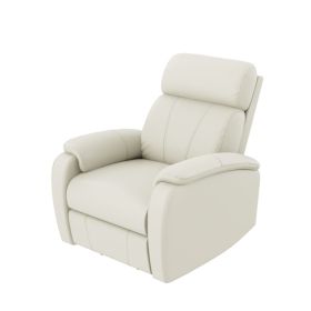 Power Recliner, Cream White electric sofa, two-button control, Living Room, Bedroom