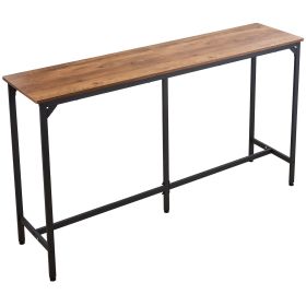 Bar Table, 1PCS 53Ã¢â‚¬Â³ Kitchen Bar Table, Tall Dining Tables with Rounded Edge, Rectangular High Top Kitchen Tables for Balcony, Living Room
