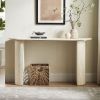 55.12 Inch Faux MARS marble Pattern Console Table for Living Room,Narrow Console Table wit