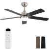 42 Inch Ceiling Fan with Light for Bedroom, Living Room - Remote Control, 3 Color Dimmable LED & Memory Function, Reversible DC motor, 1/4/8H Timer
