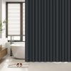 Black Shower Curtain Liner 72x72, PEVA Waterproof Bath Curtain, No Chemical Smell, 3 Weighted Magnets, Durable with Rustproof Metal Grommets