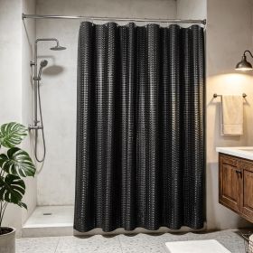Black Shower Curtain Liner 72" x 72" for Bathroom - Waterproof Standard Size PEVA Shower Liner with 3 Magnets, Lightweight