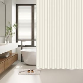 Cream Shower Curtain Liner 72x72, PEVA Waterproof Bath Curtain, No Chemical Smell, 3 Weighted Magnets, Durable with Rustproof Metal Grommets