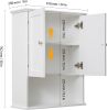 White Bathroom Wall Cabinet Over The Toilet Storage Cabinet