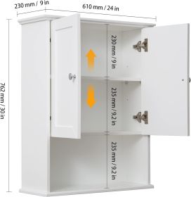 White Bathroom Wall Cabinet Over The Toilet Storage Cabinet