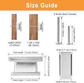 20 Pack Square Cabinet Knobs Brushed Nickel, Single Hole Silver Kitchen Cabinet Handles Hardware for Cupboard Closet Bathroom Dresser Drawer Knobs
