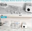 Stackable Storage Drawers Set of 5, Clear Plastic Organizer Bins for Baby Bottle, Beauty Supplies Storage, Ideal for Kichen Countertop, Vanity