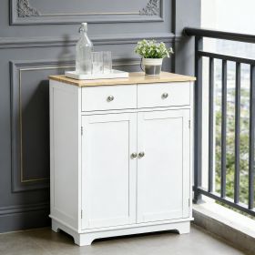 Kitchen Storage Cabinet, Sideboard Floor Cupboard with Wood Top