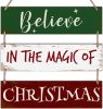 3Pcs Christmas Hanging Sign With Rope
