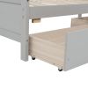 Twin Size Pine Wood Daybed with two Storage Drawers ,Grey(OLD SKU:W50426286)