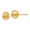 14k 9mm Diamond-cut Mirror Ball Post Earrings